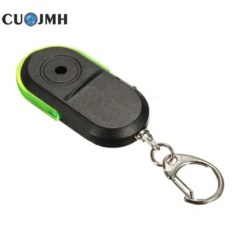 

1 Pcs Voice Key Finder Wireless 10m Anti-lost Alarm 3 Colors Led Light Locator Keychain Whistle Sound Alarm Key Finder