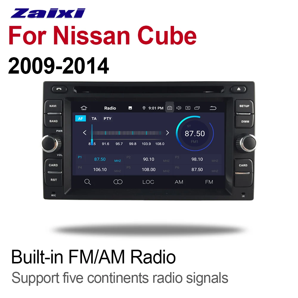 Flash Deal ZaiXi For Nissan Cube 2009~2014 2 DIN Car Android 9 GPS Naviation Multimedia system Bluetooth Radio Amplifier WiFI Bluetooth HD 4