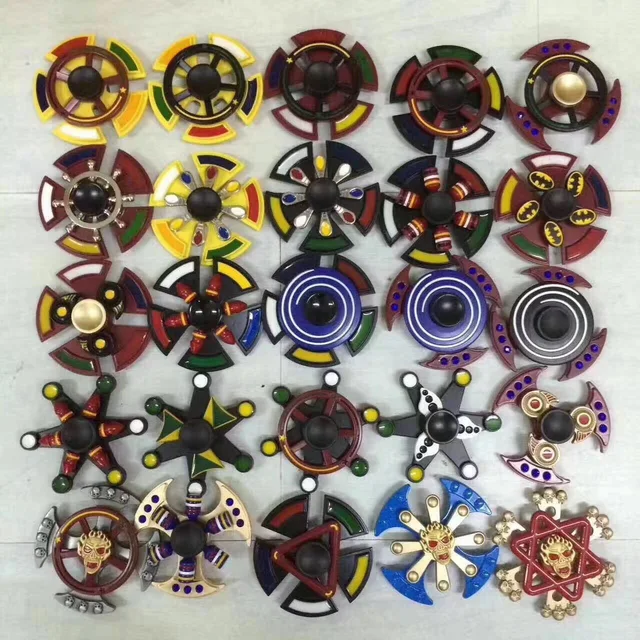 Double bearing Metal fingertip gyro anti stress toys spiner finger spinner Russian Roulette