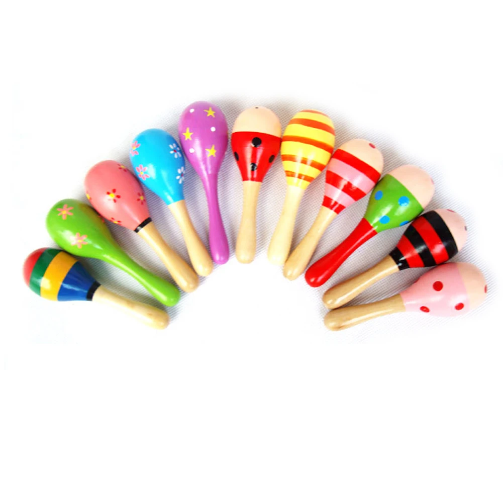 11 шт./лот, красочные детские игрушки, деревянные шарики, погремушка, песочный молоток, подарок для детей, ритм-палка, музыкальные инструменты, игрушки