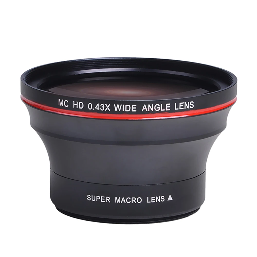 55 мм 0.43x профессиональный HD широкоугольный объектив(с макросъемкой) для Nikon D3400, D5600 и для камер sony Alpha