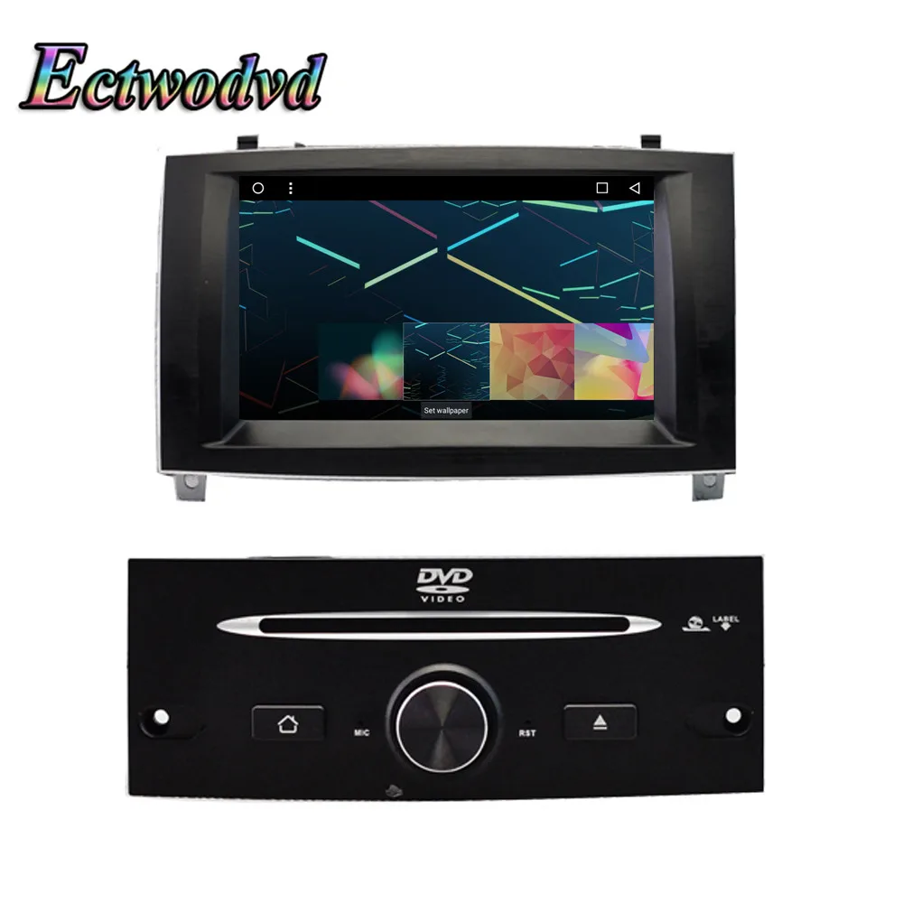 Top Ectwodvd 7inch Octa Core Android 8.1 Car DVD GPS Navigation Radio Stereo for Peugeot 407 2004 2005 2006 2007 2008 2009 2010 2