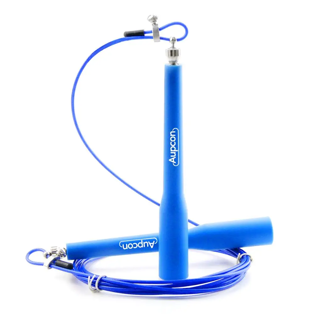 

AUPCON Professional Skipping Rope Speed Jump Rope 360-degree Swivel Metal Ball Bearing Cable Fitness Exercise Speed Rope In Blue