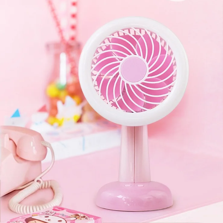 

Mini fan USB rechargeable student dormitory bed clip baby cart office desktop lamp removable Summer cool novelty lighting