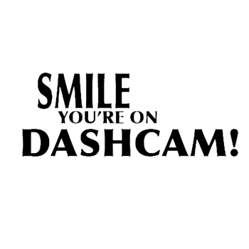 

Smile You're On Dash Cam Car Bumper Sticker Jdm Accessories Motorcycle Helmet Car Styling Car Sticker