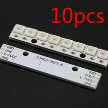 10 шт. WS2812 5050 цветная(RGB) Светодиодная лампа luzes de 8 canais плата desenvolvimento для Arduino