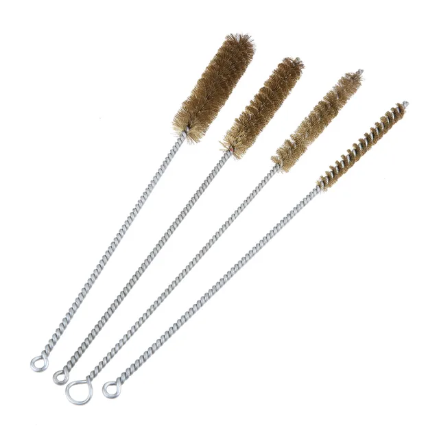 Lot de 10 Brosses à tube PRO LAITON Ø 80 mm | Raccord M12*175 femelle | Ame  en acier torsadé | Nettoyage brossage tube et canalisation | Kibros