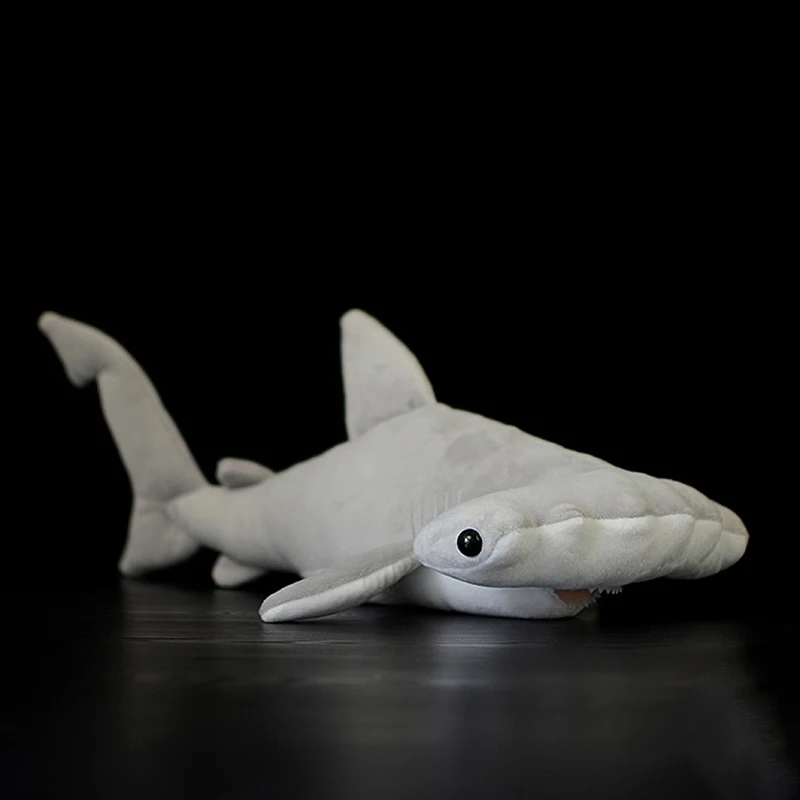 1" /40 см длинная настоящая жизнь акула-молот Плюшевые игрушки Мягкая серая акула мягкая игрушка Реалистичная океан плюшевая кукла животного подарки - Цвет: Hammerhead Shark