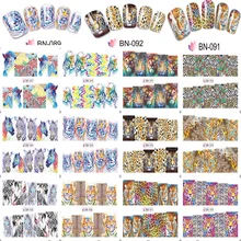 12 adet/grup 2017 yeni filigran tırnak etiket su çıkartmaları dövmeler DIY tam kapak sarar araçları hayvan kaplan/aslan/zebra tırnak dövmeler