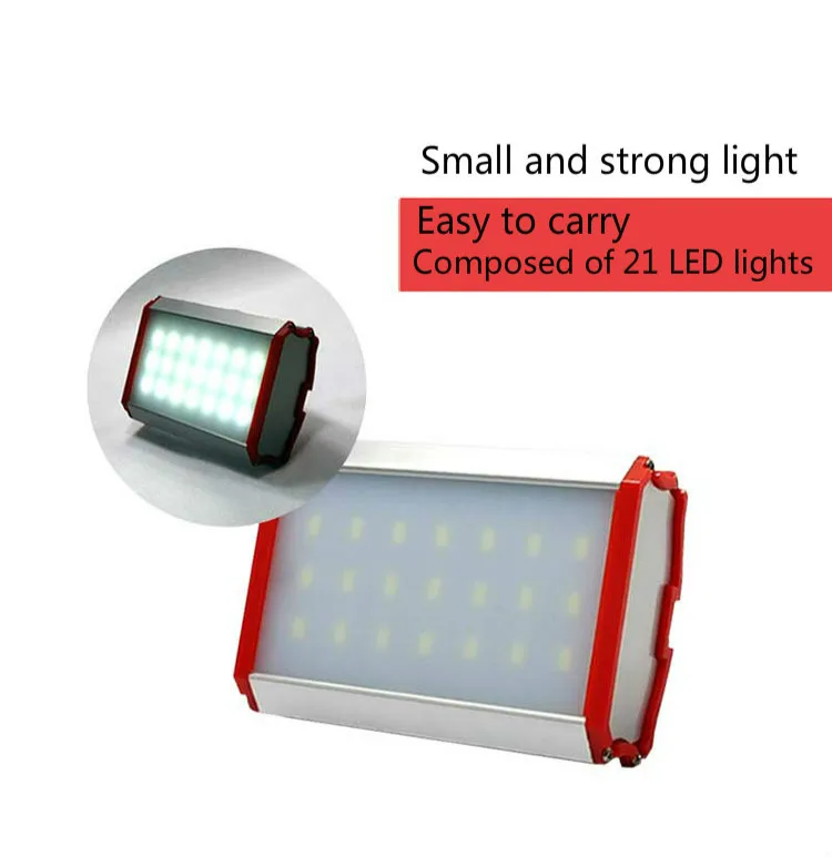 Аварийное освещение кемпинга фонарь 21LED портативный подвесной светильник для палатки с затемнением алюминиевый сплав USB power Bank Кемпинг Светильник