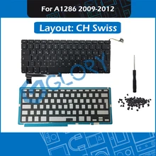 2009-2012 A1286 Keyboard CH Swiss Layout for Macbook Pro 15″ A1286 Keyboard Replacement with Backlight Screws