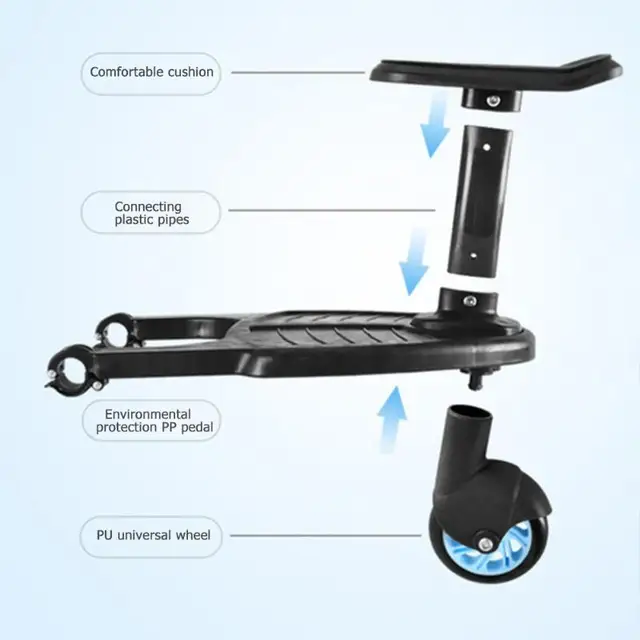 Fashion Stroller Auxiliary Trailer Twins Scooter Hitchhiker Second Child Stroller Pedal Adapter Scooter Standing Plate With Seat Strollers Accessories Aliexpress