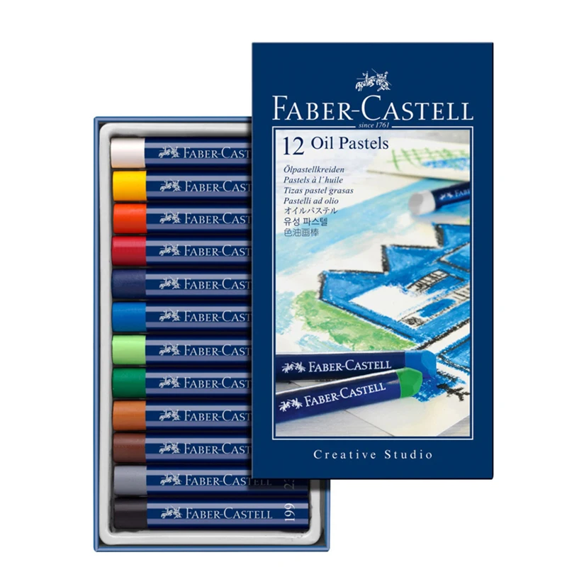 Faber Castell масляная пастель набор цветных мелков 12/24/36 Цвет, Blue Box нетоксичный Studio мягкий карандаш для Краски ing ХУДОЖНИК КАРАНДАШ Краски