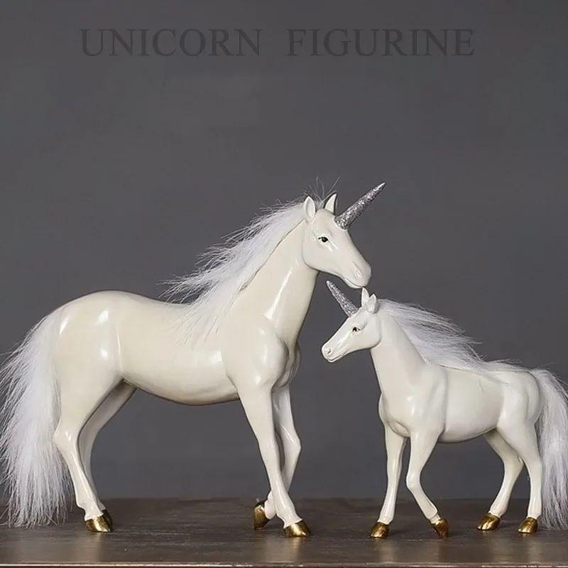 Creative unicorn Wedding Decoration Figurines Miniatures Artificial Resin Angel Ornament Vintage Home Decor Valentines Day Gifts7