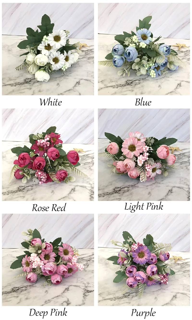 Flone-Artificial-Silk-Fake-Bouquet-Wedding-DIY-Display-Flower-Living-room-European-Style-Flower-Bud-Flower-Art-Decoration-(9)