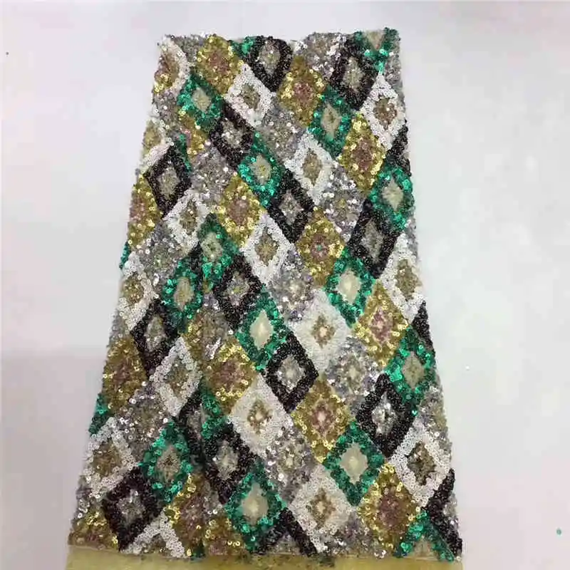 

Latest Beautifical sequins net lace fabrics african laces dress high quality french shiny lace fabrics for Party Dress NX656z