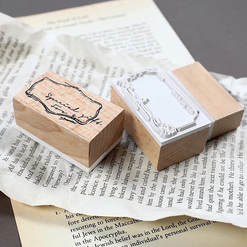 

Vintage Frame Label series stamp DIY Tag wooden rubber stamps for scrapbooking stationery Decorative DIY standard stamp