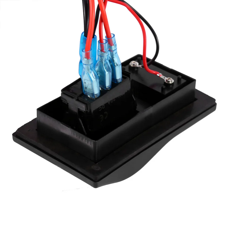 Работающего на постоянном токе 12 В в RV морской катер Вольтметр Красный