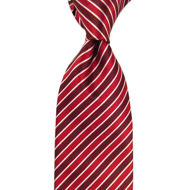Classic Red Striped Mens Ties Sets Business Tie Formal Wedding Necktie