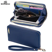Luxury Women Wallet Phone Bag Clutch RFID Strap Large Capacity Leather Purse for iPhone X 6 7 8 plus XIAOMI mi5 Redmi 4x note 4