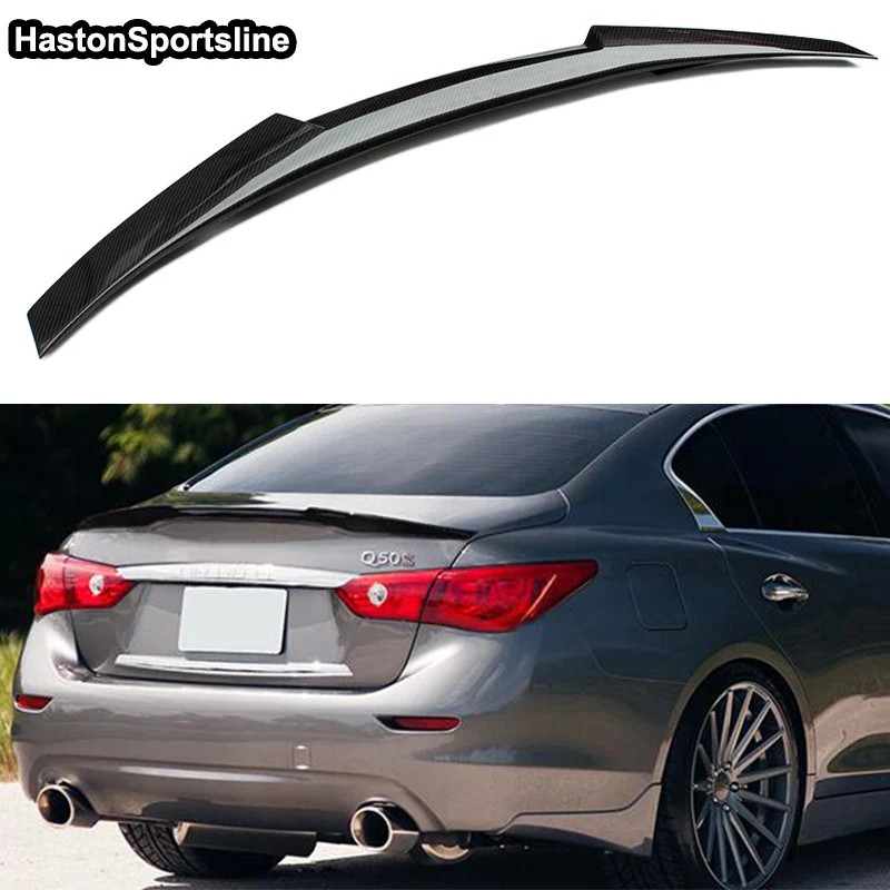 Q50 Carbon fiber Rear Lip Spoiler Wing for Infiniti Q50 20132017in