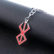 Японская игра Berserk логотип брелок кишки меч красный логотип талисманы кулон брелки для женщин мужчин чокер брелок ювелирные изделия