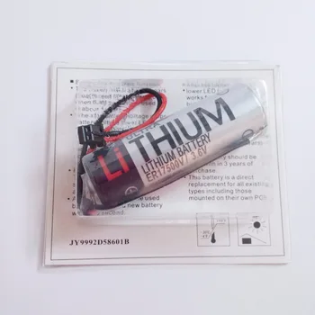 

5PCS 100% Original New ER17500V ER17/50 CS1W-BAT01 3.6V 2700mAh PLC Lithium Battery With Black Plugs Connectors free shipping