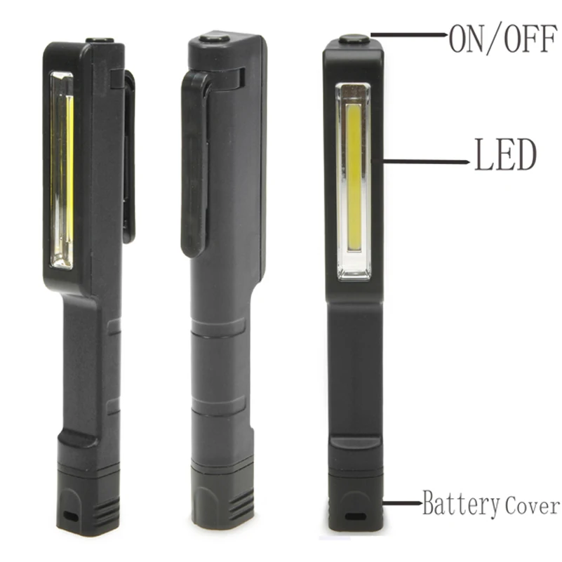 

Bright Mini LED Inspection Light Lamp Pen Shape Pocket Clip Work Hand Torch Flashlight