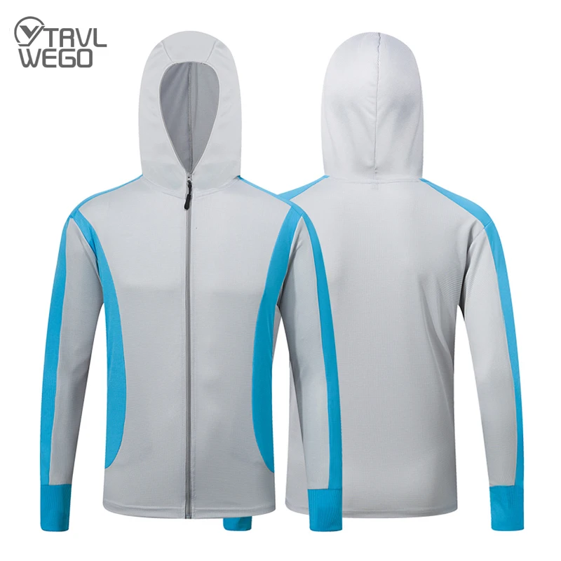

TRVLWEGO Fishing Shirt Outdoor Sportswear Fishing Suit Sun Protection Jersey Tackles Angler Anti-mosquito Hiking Camping Clothes