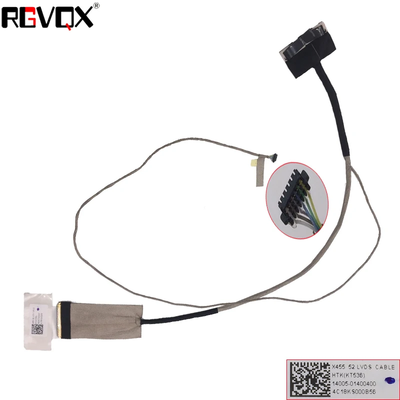 

New Original Laptop LCD Cable for ASUS K455LD X455 A455 K454 K454W X455 X454W 40Pin PN 14005-01400400 Replacement LCD LVDS Cable