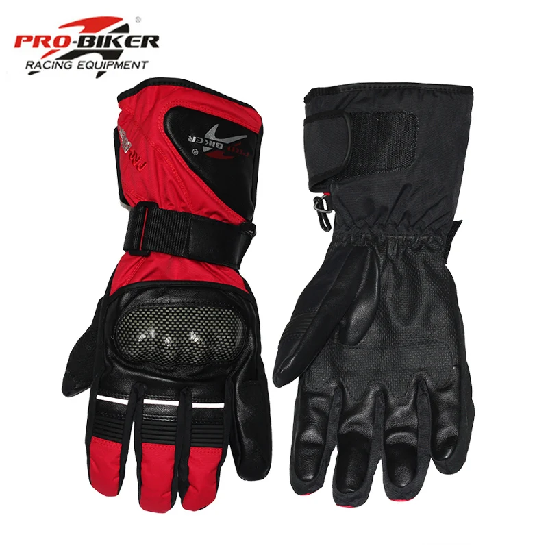 Pro Biker Guantes Мотоциклетные Перчатки Водонепроницаемые кожаные перчатки мотоциклетные зимние теплые полный палец Мотокросс Мотоцикл мото перчатки - Цвет: 1