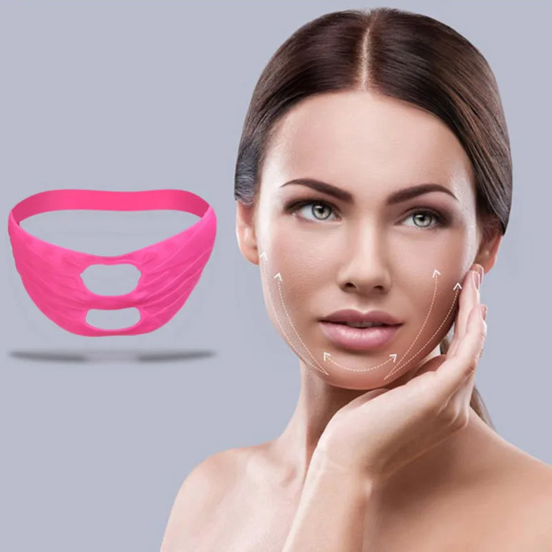 

Fashion Silicone Face Lift Mask V-line Double Side Face Bandage Belt Facial Slimming Reduce Double Chin Skin Care Face Massager