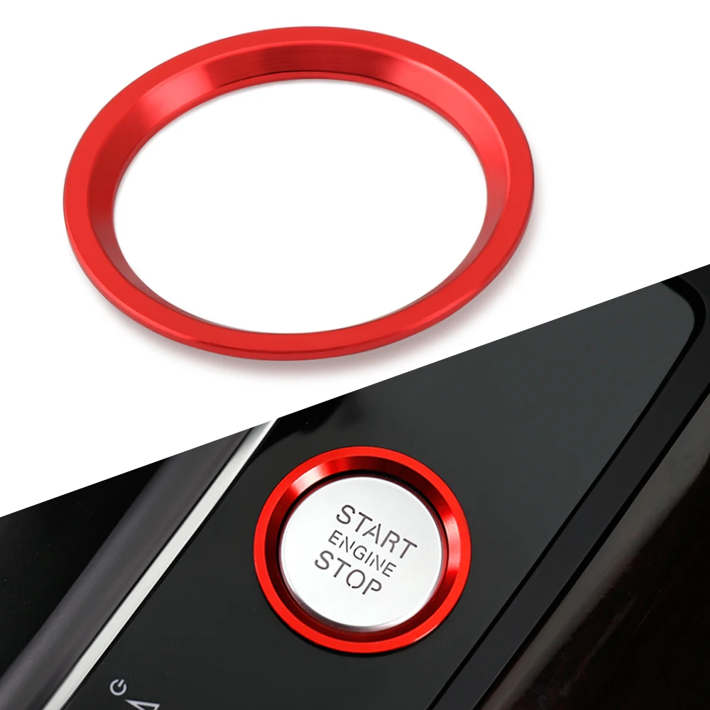 

Car Push Start Stop Engine Button Ring Cover Trim Sticker For Audi A4 A5 B9 2017 2018 A6 A7 C7 2011-2017 Q5 8R 2009 -2017