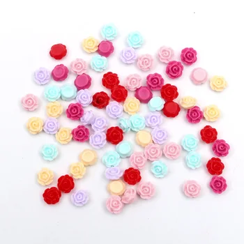 

100Pcs Resin Flowers For Nail Art Rhinestones Decorations Crafts Flatback Cabochon Embellishments For Scrapbooking Accessories