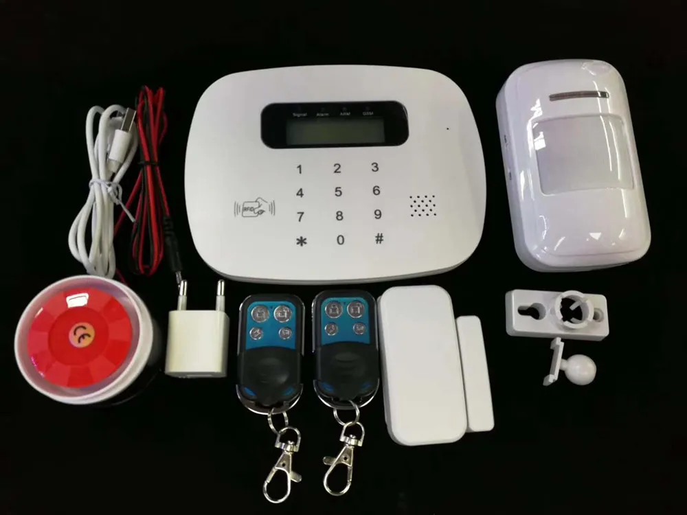 LCD PIR Sensor GSM Autodial House Office Burglar Intruder Alarm System App Remote Control LCD PIR Sensor GSM Autodial House Office Burglar Intruder Alarm System App Remote Control