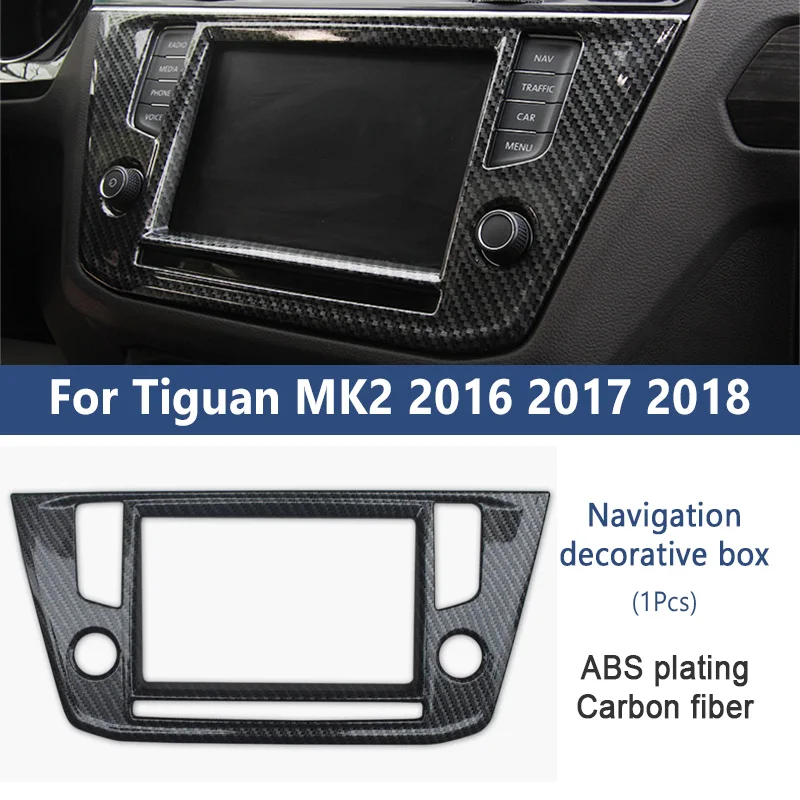 ZD Car Covers Dashboard AC Navigator Panel Stickers For VW Tiguan 2 MK2 Accessories For Volkswagen Tiguan 1pcs - Название цвета: I