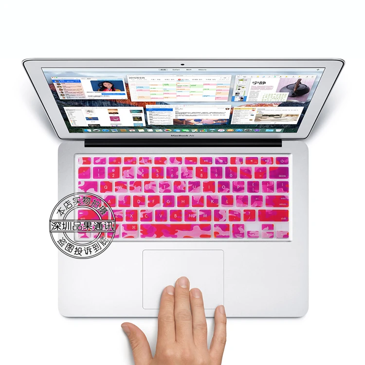 Английский раскладка клавиатуры США Силиконовая защита Стикеры кожи шаблон для 1" 15" 1" Mac MacBook Air/ retina 13.3/Pro 13/IMAC G6 - Цвет: 2106