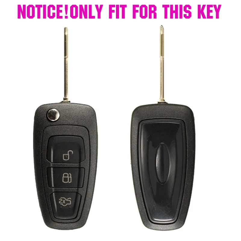 Чехол для автомобильного ключа из ТПУ для Ford C-Max S-Max Focus 3 MK3/Mondeo Transit Fiesta/Mondeo Transit Car откидной складной чехол для ключей 3 кнопки