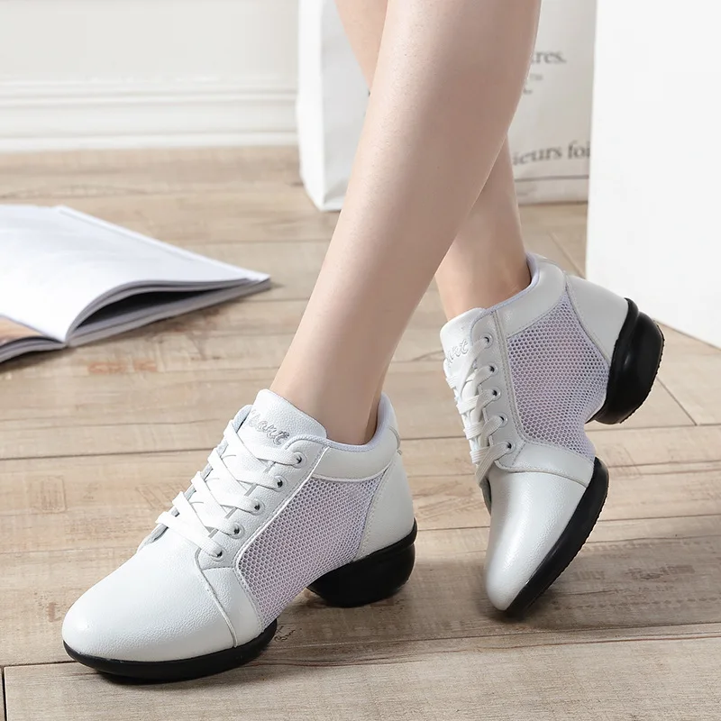 

2019 New Jazz Slip on Dance Sneakers Dancing Shoes for Ladies Black Tan Adults & Children