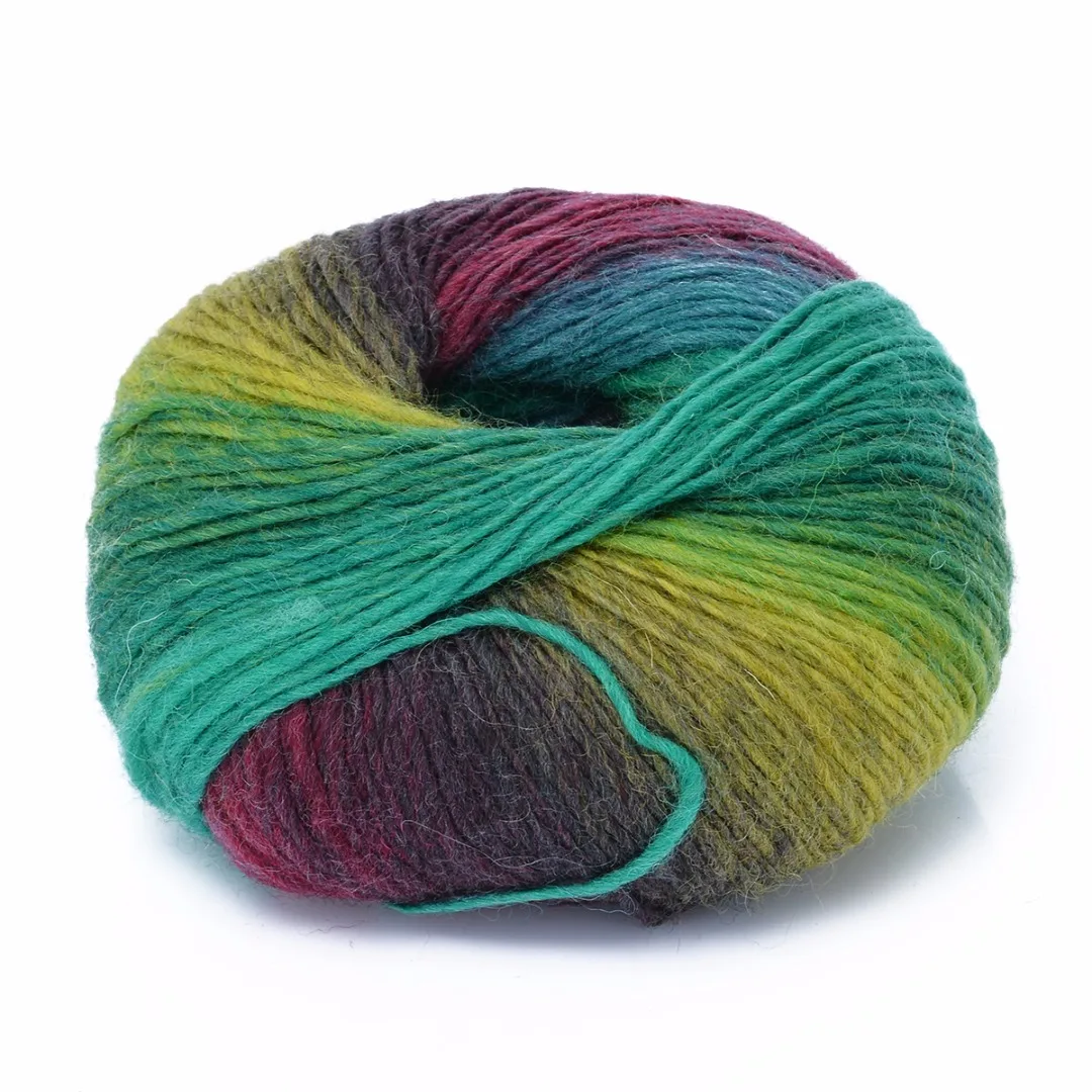 1 Ball Rainbow Knitting Yarn Wool 50g Colorful Soft Baby Cashmere Wool Child Hand Knitted Crochet Yarn for DIY Scarf Hat Clothes