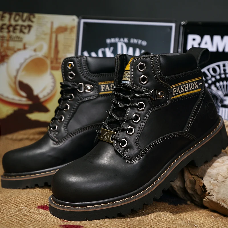 2017 Brand Mens Fashion Boot Designer Motorcycle Booties Soft Leather