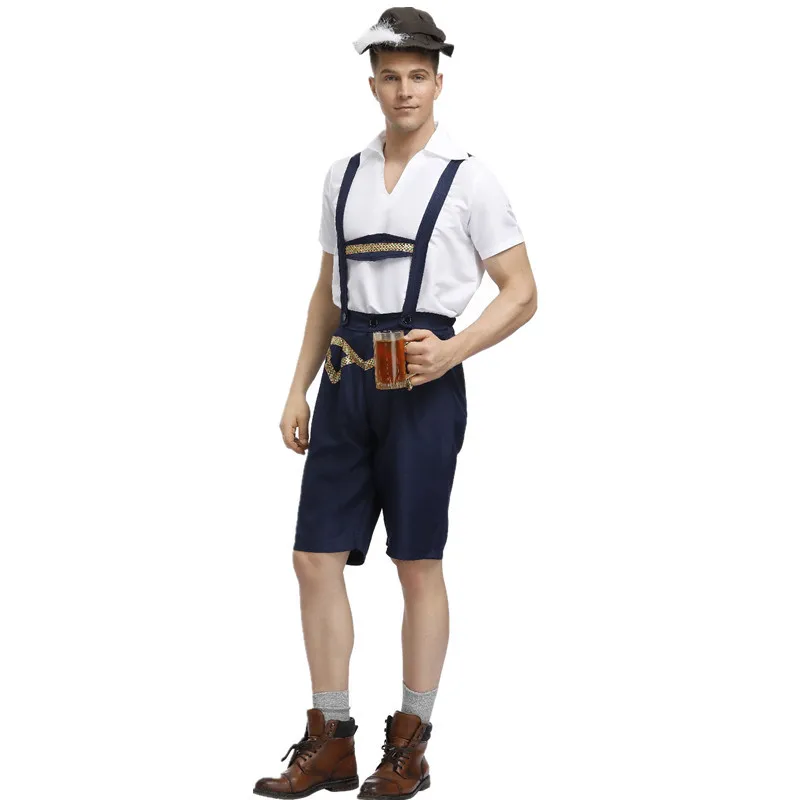 Германия костюм для Октоберфеста Хэллоуин Lederhosen баварский народный праздник пиво мужской комбинезон для косплея