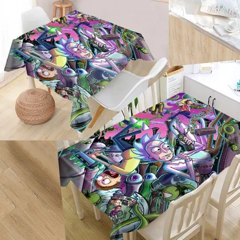 

Rick and Morty Custom Table Cloth Oxford Fabric Rectangular Waterproof Oilproof Table Cover Family Party Tablecloth