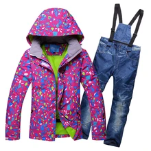 Зимний лыжный костюм для женщин куртка брюки супер теплый лыжный спорт Сноуборд костюмы брюк дышащий для занятий спортом на улице носить Женский