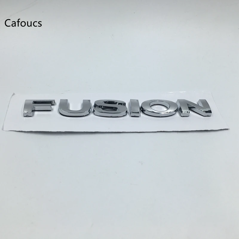 

Cafoucs For Ford Fusion Chrome FUSION Rear Trunk Lid Nameplate Emblem
