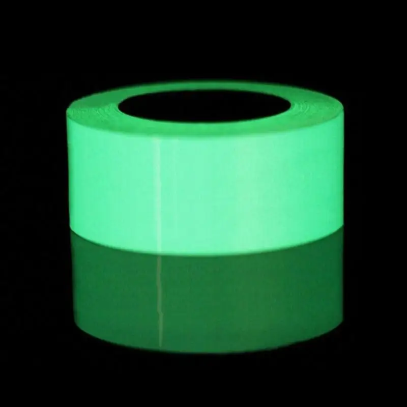 3 цвета светящаяся лента ПВХ пленки дневной свет Лента Стадия Предупреждение знак безопасности Световой клей самоклеящиеся ленты Home Decor