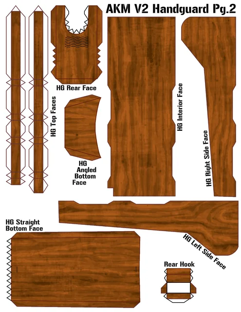 1:1 87cm Paper Manufacturing Assembled AKM Toy Gun Model Removable Can Pull Handmade DIY Toys Building Blocks Kits(Need Cut) 2