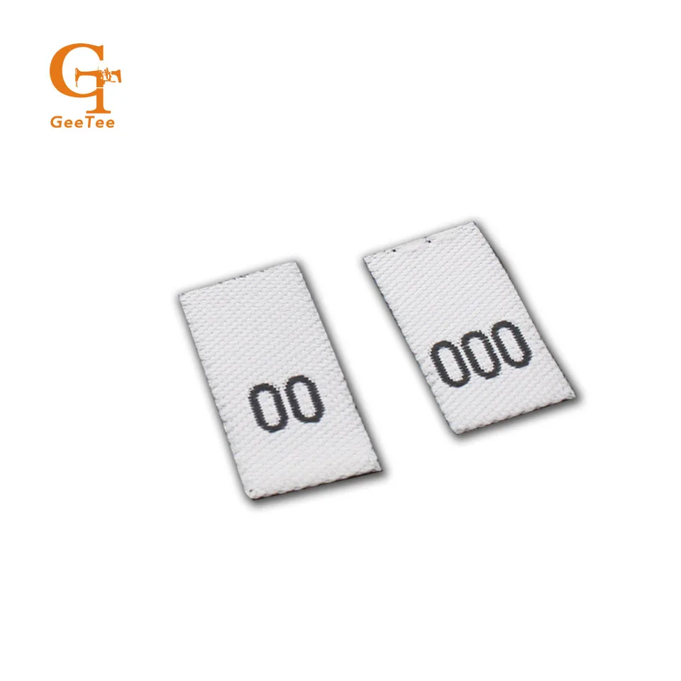individual cut NB baby clothing size label, 000 00 embroiderd children's size number clothes labels,clothing accessories