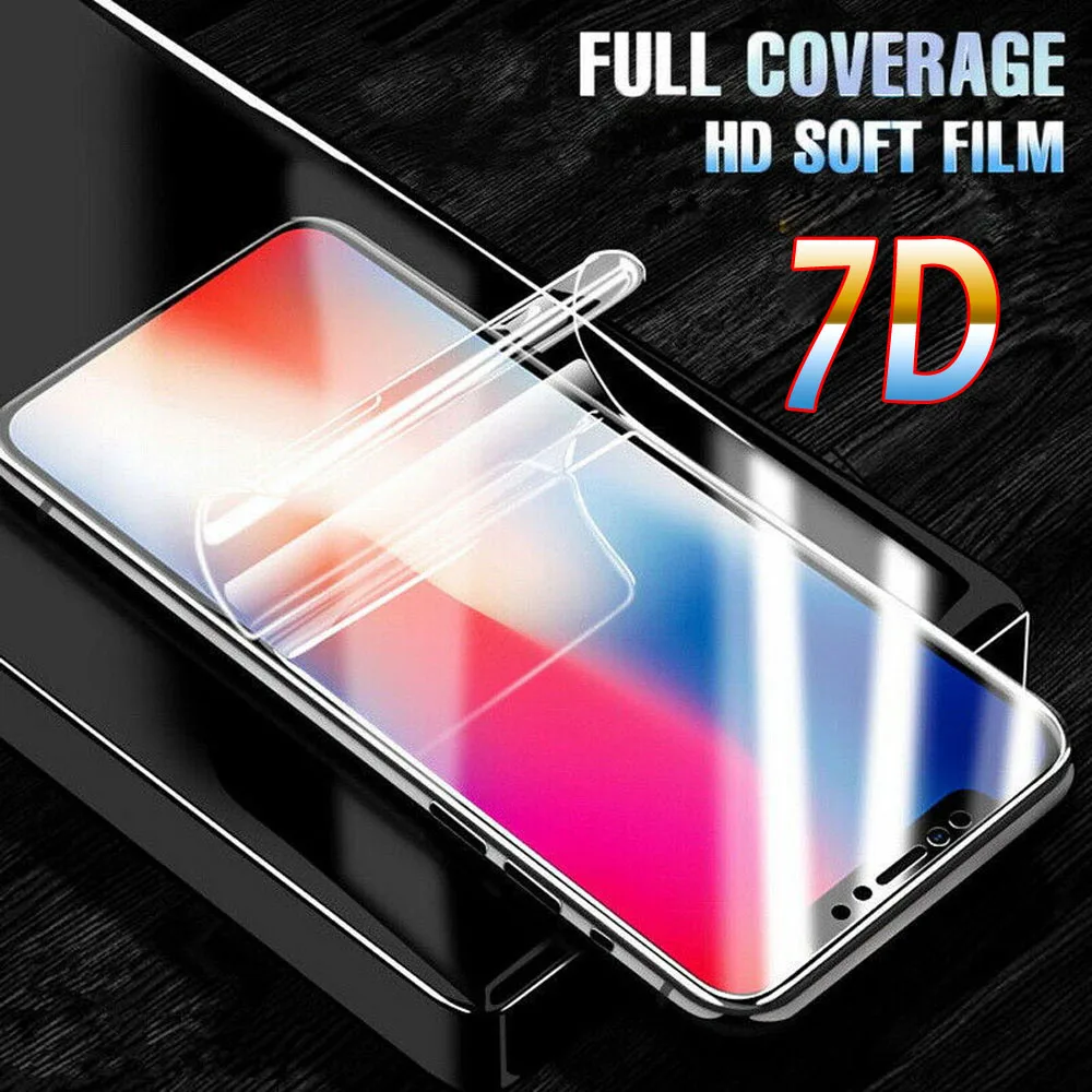 7D Гидрогелевая пленка для iPhone 6 7 XS MAX защита iphone 360 закаленное Полное покрытие