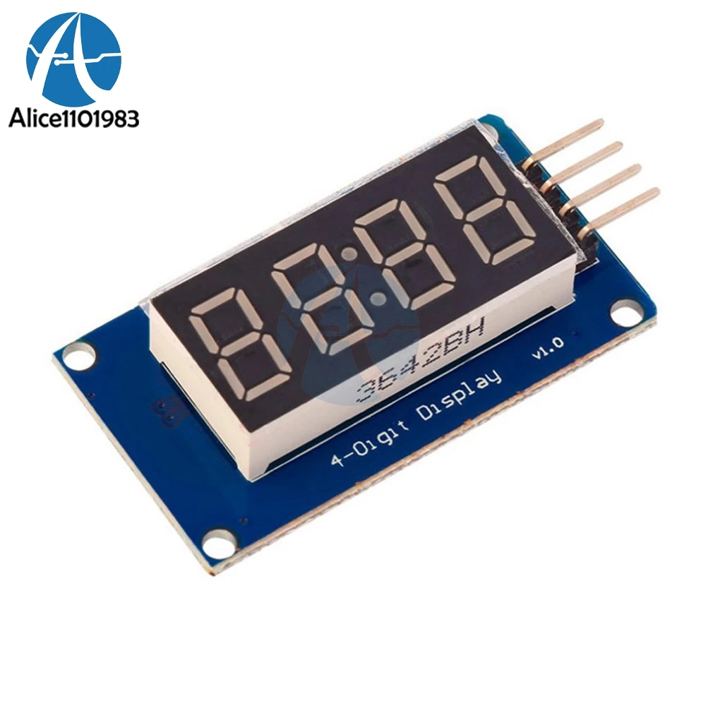 

3.3V 5V TM1637 LED Display Module 7 Segment 4 Bits Digital Tube With 0.36 Inch Clock Display for Arduino Raspberry PI Diy Kit